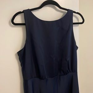 BHLDN Beckett Satin Charmeuse Maxi Dress in Navy
